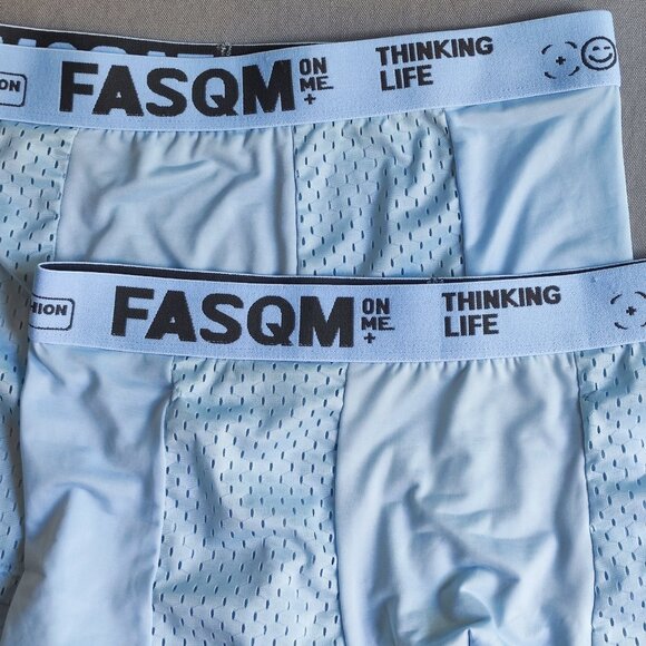 Underwear boxer brief for men's size XL baby blue synthetic silk NWOT lot 2 - Picture 2 of 9